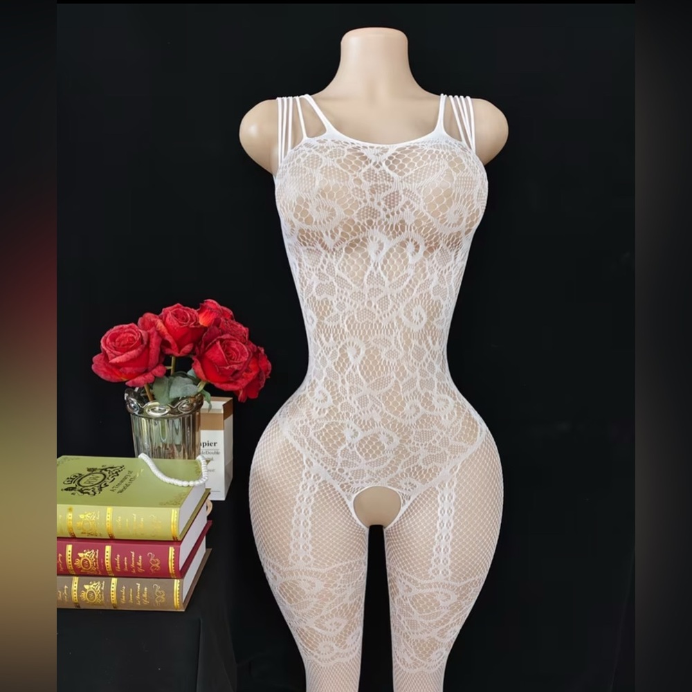 Elegant White Lace Bodysuit